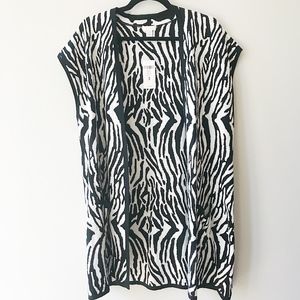 NWT Chico's Zebra Print Maggie Vest